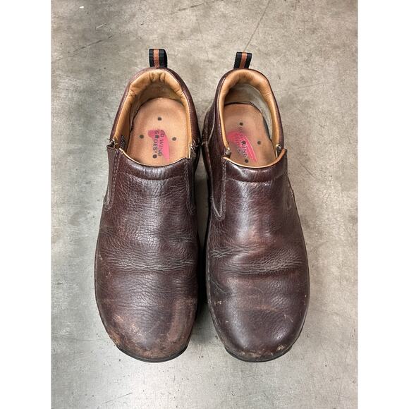 Red Wing Men’s Slip On Brown Leather Shoes Size 9 - 6702 - Picture 1 of 11